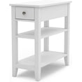 thumbnail image 5 of Narrow End Table with Drawer and Shelf, 3-Tier Sofa End Table for Small Space, Black, 5 of 5