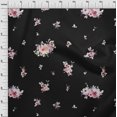 thumbnail image 4 of oneOone Polyester Spandex Black Fabric Florals Sewing Material Print Fabric By The Yard 56 Inch Wide, 4 of 4