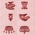 thumbnail image 1 of Ahgly Tapis d'Intérieur Lavable en Machine Carré Transitionnel Rose Clair, 6 Pieds Carré, 1 of 7