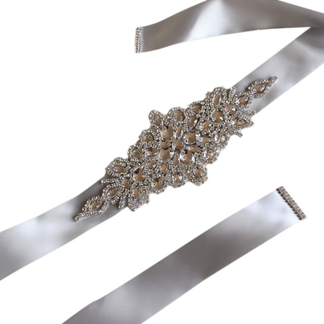 mmirethe Wedding Ribbons Bridal Belt Dress Prom Crystal Sashes Evening Party Handmade Rhinestones Waistband