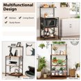 thumbnail image 4 of Costway 4-Tier Rolling Bakers Rack Industrial Utility Microwave Oven Stand Cart w/ Hooks, 4 of 10