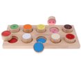 thumbnail image 1 of Jeu de Correspondance Montessori en Bois avec Cylindres Colorés pour, 1 of 8