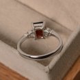 thumbnail image 3 of Garnet Engagement Rings,Sterling Silver,Wedding,Anniversary Gift Ring For Women, 3 of 4