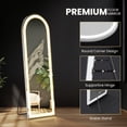 thumbnail image 4 of EDX Arched 60"x 16" LED Full Body Mirror with Frame, 3 Color Lighting, Free Standing Wall-Mounted for Home, 4 of 7