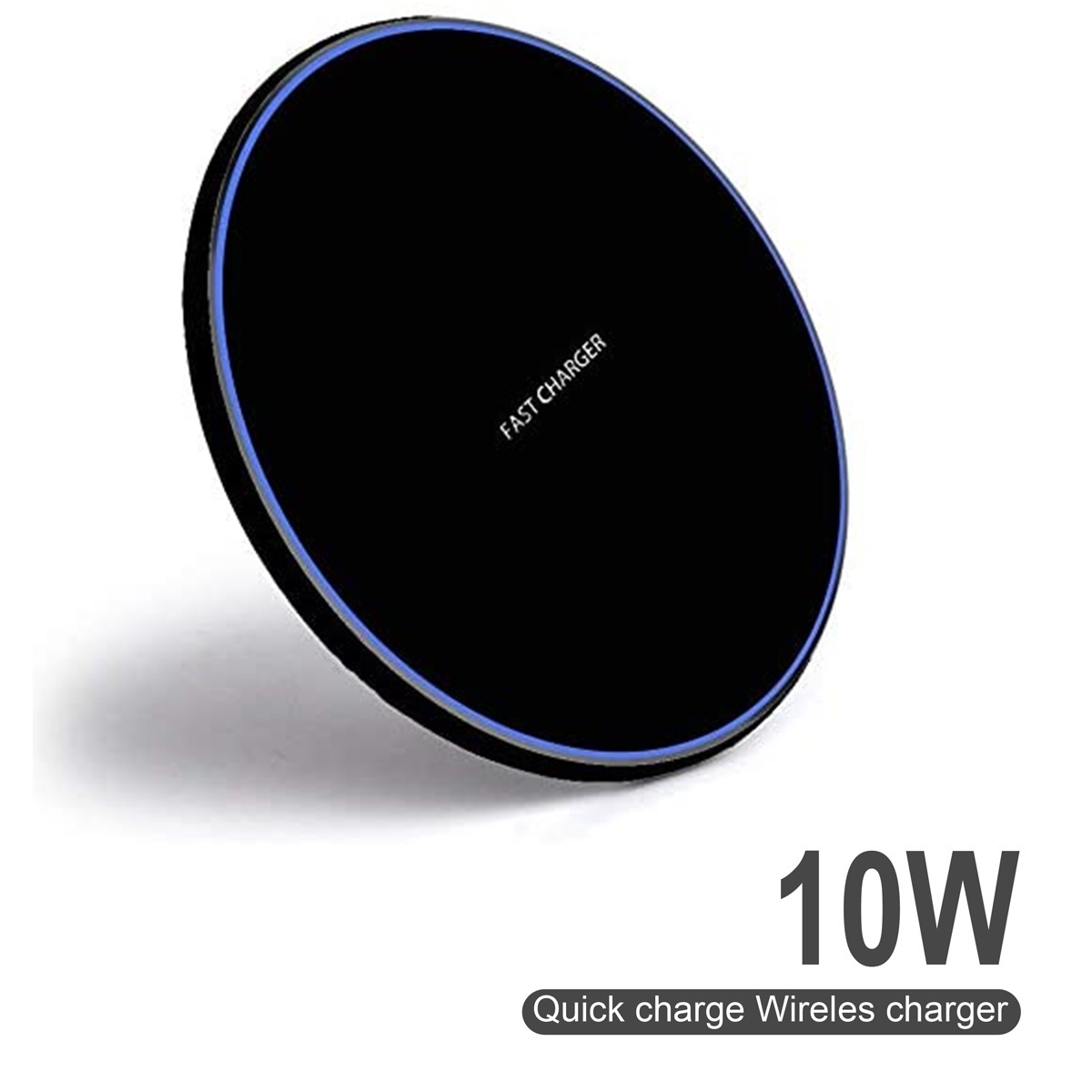 Wireless Charger , Qi-Certified 15W Max Fast Wireless Charging Pad, Compatible with iPhone 12/12 Mini/12 Pro/SE 2020/11 Pro,Samsung Galaxy S21/S20/Note 10(No AC Adapter) - Black