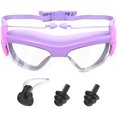 thumbnail image 1 of Lunettes de Natation pour Enfants Antibuée Lunettes de Natation Transparentes Lunettes de Piscine Confortables avec Sangle Ajustable pour Garçons Filles Violet, 1 of 10