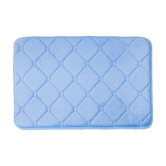 Bath Mats for Bathroom, Absorbent Non-Slip Soft Velvet Foam Bath Mat for Tub and Shower Floor, Machine Washable