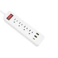 thumbnail image 3 of Uscallm 2 Pcs Power Strip Rallonge 78.7 Pouces Surge Protector avec Multiples Prises Ports USB pour Maison Bureau Dortoir Cuisine, 3 of 9