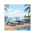 thumbnail image 1 of Bingirl Home Outdoor Lounge Chairs With Wheels Adjustable Backrest Poolside Loungers Patio Chaise Lounge Chairs With Side Table Set Of 3, 1 of 8
