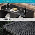 thumbnail image 3 of Armoire de Rangement pour Patio Extérieur, pour Patio Terrasse Jardin, Noir Brun, Rotin et Métal, 47.5 x 15.8 x 39.5 Po, 3 of 8
