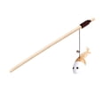 thumbnail image 1 of JilgTeok 2 Packs Pet Cat Teaser Toys Wooden Handles Cats Teasing Sticks Elastic Ropes Cotton and Linen Cloth Toy with Feather Bells Cats Toys Suitable for Cats Interaction Clearance, 1 of 7