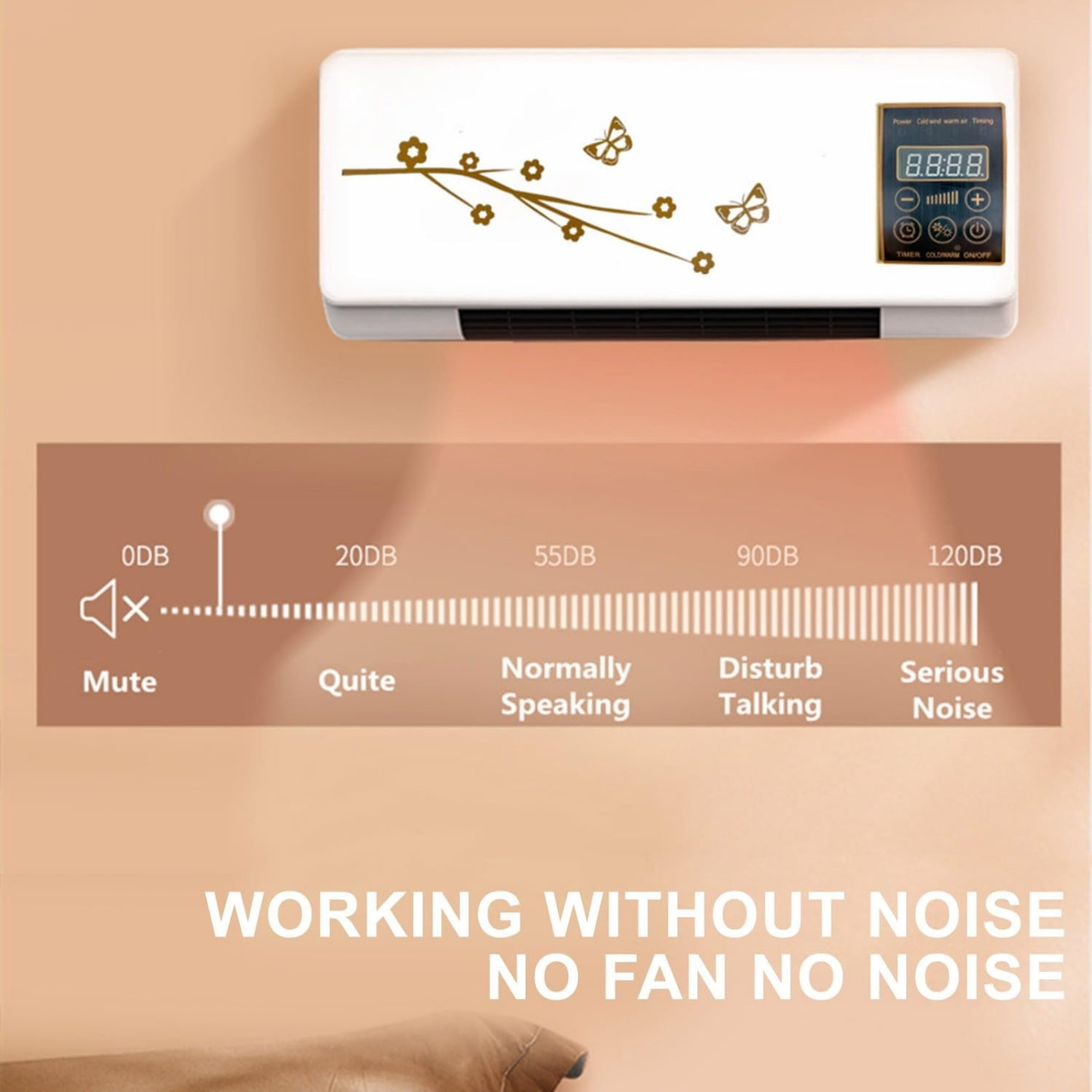 Portable Air Conditioner, Electric Air Conditioner Fan Wall Mount Easy Temperature Timer Heating and Cooling Fan for Bedroom Living Room Office