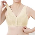 thumbnail image 2 of B91xZ Soutien-Gorge Sans Fil Confort pour Femmes Bretelles Réglables Col Rond Soutien-Gorge, Beige 44, 2 of 4