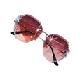 thumbnail image 2 of Becaristey Frameless Trendy Sun Glasses With Frameless For Sleek Look Scratch Resistant Good Gifts purple 1Set, 2 of 6