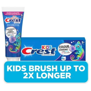 Crest Advanced Kid's Fluoride Toothpaste, Bubblegum Flavor, 85mL
