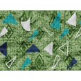 thumbnail image 5 of oneOone Rayon Green Fabric Texture & Triangle Geometric Sewing Material Print Fabric By The Yard 56 Inch Wide, 5 of 5