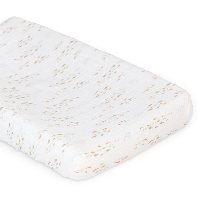 Lulujo - Baby, Infant - Boho Collection - Cotton Muslin Change Pad Cover - Machine Washable
