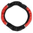 thumbnail image 1 of Baohd PU Leather Car Steering Wheel Glove Protector Cover Universal 15 UK Random Black Red 1Set, 1 of 6