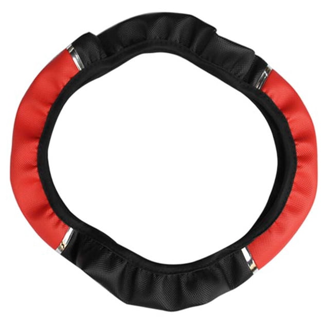 Baohd PU Leather Car Steering Wheel Glove Protector Cover Universal 15 UK Random Black Red 1Set