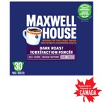 Maxwell House Dark Roast Coffee Certified Compostable K-Cup® Coffee Pods, 30 Pods