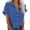 Blue, variant on fheaev Button Down Shirts Womens Short Sleeve Casual Summer Tops Soft Fashion Collared Work Office Blouses Business Tunic Tops With Pocket
