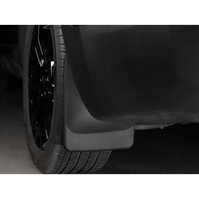 Fits 2020-2024 Kia Telluride Weathertech Mud Flap 120128 Direct-Fit; Set of 2; Contoured; Without Logo; Black; Thermoplastic; QuickTurn Fastening System