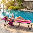 thumbnail image 2 of Gymax Folding Chaise Lounge Chair w/Comfortable Headrest Easy Folding Design for Lawn, 2 of 10