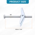 thumbnail image 2 of Uxcell M8 x 100mm Male Thread Spring Loaded Hollow Wall Round Head Toggle Bolt 10pcs, 2 of 5