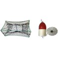 thumbnail image 1 of KUFA S33+FWM103 Galvanized Foldable Crab Trap 5/16" X 100' Non-Lead Sinking Line and 6"X14" Red Float, 1 of 1