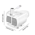 thumbnail image 3 of Mini Pompe à Eau Submersible USB 5V, Débit Réglable, Haute Levée, Conception Silencieuse, Sécuritaire pour Fontaines pour Animaux, Aquariums, Réservoirs à Poissons, Étangs, Hydroponie, Plastique Blanc Compact, 50 GPH, 3 of 6