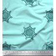 thumbnail image 1 of Soimoi Polyester Crepe Fabric Floral Mandala Block Print Fabric by Yard 42 Inch Wide, 1 of 1