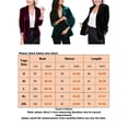 thumbnail image 2 of LUXUR Blazer Femme Couleur Unie Cardigan Décontracté Veste Verte TG, 2 of 3