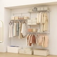 thumbnail image 4 of Costway 4-8 FT Wall-Mounted Closet Organizers and Storage System with Hanging Rod, 4 of 10
