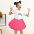 thumbnail image 2 of KIHOUT Clearance Toddler Girls Cute Party Dance Solid Color Net Yarn Sequins Stars Tulle, 2 of 5