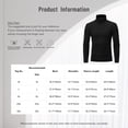 thumbnail image 5 of XUNZOO Chandails à Col Montant pour Hommes 3 Pcs Manches Longues Col Roulé Chandail Hauts Noir G, 5 of 5