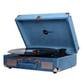 thumbnail image 4 of Arkrocket Curiosity Suitcase Bluetooth Turntable Vintage 3-Speed Record Player with Built-in Speakers Upgraded Turntable Audio Sound (Blue Velvet), 4 of 15