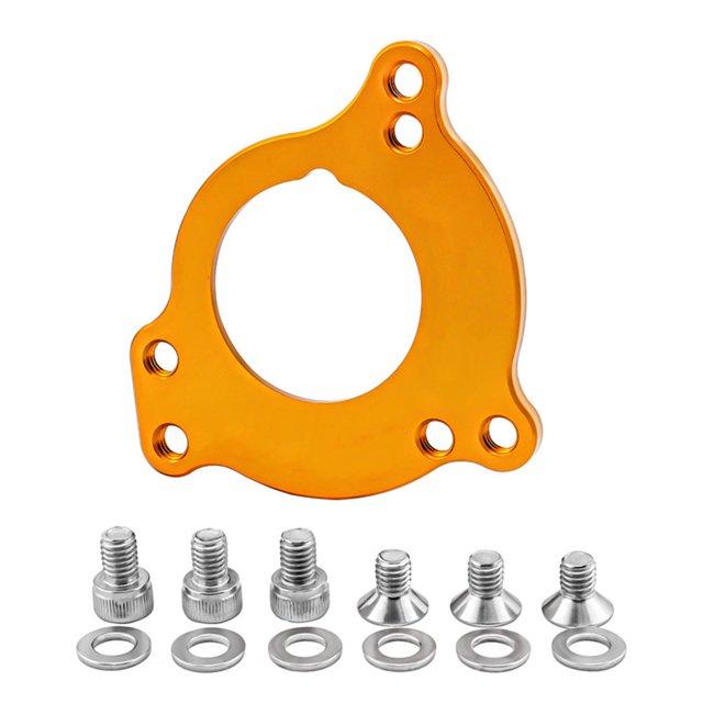 Maoww Bike Adapter Plate Chain Guide Aluminum Alloy Conversion Replacement Parts Biking Portable Repairing Accessory Gold 1Set
