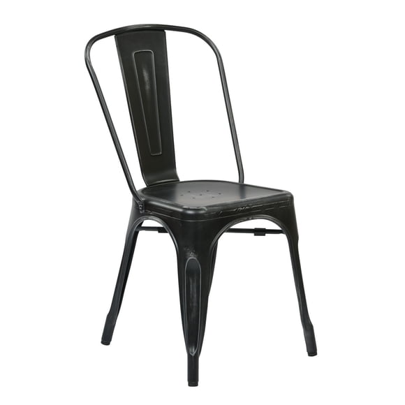 OSP Designs Bristow Antique Black Metal Dining Chair