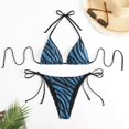 thumbnail image 2 of Swimming Suits for Women Leopard Print Spaghetti Strap Separates Bikinis Blue Bathing Suits for Women L, 2 of 3