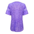 thumbnail image 5 of SMihono Hauts pour Femmes Été Chic Décontracté Mode pour Femmes T-shirt Blouse à Manches Courtes Imprimé Col Rond Hauts Décontractés T-shirt Oversize pour Femmes 2023, 5 of 5