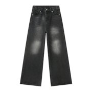 Men's Jeans Men's Loose Flared Jeans 60S 70S Retro Denim Pants Bell Bottoms Trousers Jeans Homme Grey L