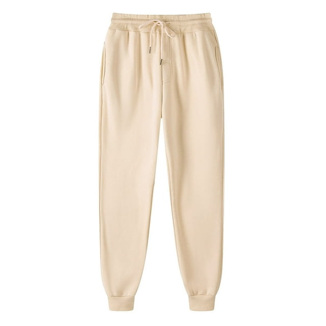 Men‘s Casual Joggers Cotton Sweatpants Workout Athletic Pants with Pockets Drawstring Gym Running Pants