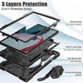 thumbnail image 3 of Kickstand Anti-Drop PC Silicone Tablet Protective Case For Lenovo Pad Pro 2022 TB138FC/ TB132FU, with Shoulder Strap, 3 of 4