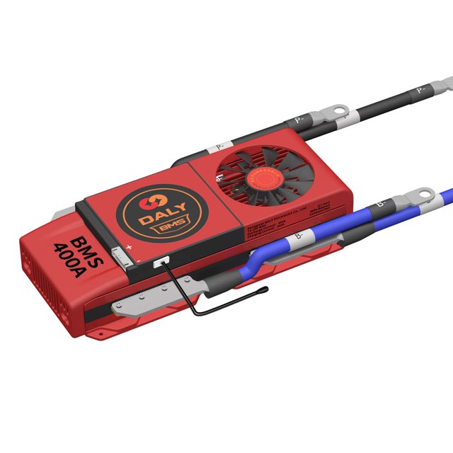 DALY 24V BMS li-ion 7S 400A with Balance Wire and Temperature Sensor for Rated 3.7V Lithium Battery Power Bank Short Circuit Protection(Standard BMS,400A Fan)