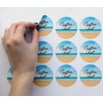 thumbnail image 2 of Darling Souvenir MADE WITH LOVE OceanTheme - 2" CustomStickersPremium 80 Self-AdhesiveRoundLabels, Personalized Wedding Party FavorStickers/RoundEnvelope Seal, 2 of 6