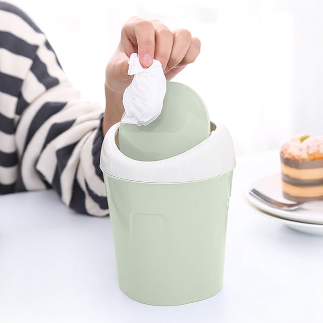 Avdolw Compact Desktop Trash Can - Mini Trash Bin for Home, Office, Living Room, Coffee Table, Foldable Wastebasket, Hygienic Design