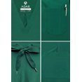 thumbnail image 4 of Adar Addition Go-Everyday Scrub Set for Men - Stylish Scrub Top & Cargo Scrub Pants - A9800 - Hunter Green - S, 4 of 7