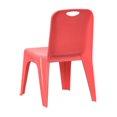 thumbnail image 3 of Red Plastic Stackable School Chair with Carrying Handle and 11'' Seat Height, 3 of 4