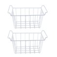 thumbnail image 1 of Freezer Basket, 2 Pack Stackable Household Deep Freezer Organizer Bin With Handles Wire Storage Basket Farmhouse Metal Wire Basket For Kitchen, Pantry, Cabinet,, 1 of 8