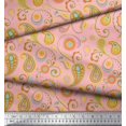 thumbnail image 3 of Soimoi Pink Heavy Satin Fabric Mandala & Paisley Print Fabric by Yard 56 Inch Wide, 3 of 4